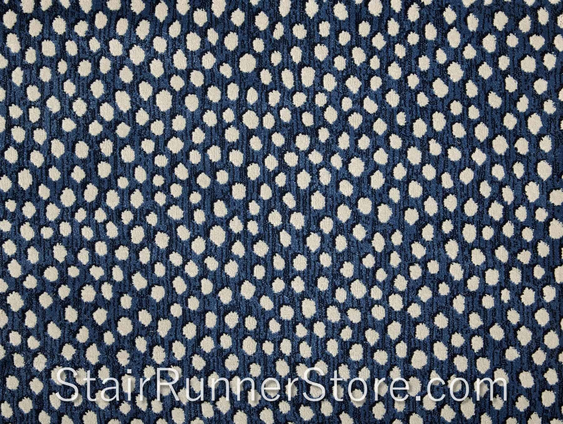 Dottie Custom Width Runner - Navy - Stair Runner Store